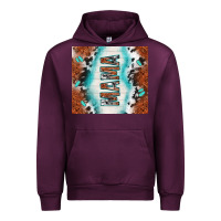 Mauve Wine tooled leather and cowhide mama Urban Hoodie - TumblerDesignByShophia