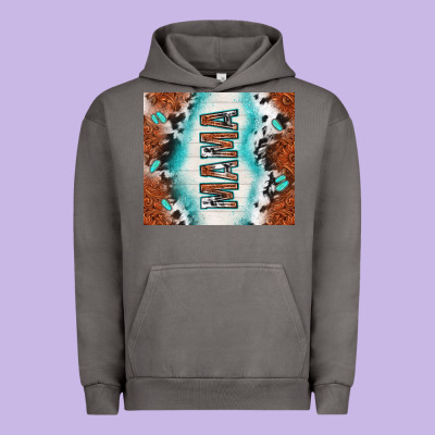 Tooled Leather And Cowhide Mama Urban Hoodie Designed By Tumblerdesignbyshophia