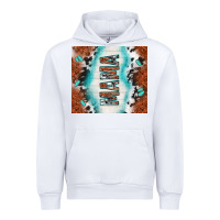 White tooled leather and cowhide mama Urban Hoodie - TumblerDesignByShophia