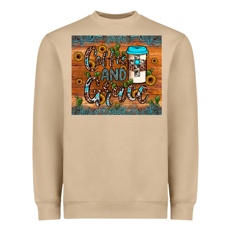 Coffee And Grace Heavyweight Sweatshirt by JahusDesignShop | Teevron