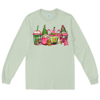 Matcha pink christmas gnomes coffee cups Long Sleeve Tee - Jasminsmagicworld