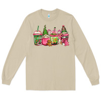 Mushroom pink christmas gnomes coffee cups Long Sleeve Tee - Jasminsmagicworld