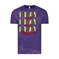 Cloud Purple pray on it pray over it pray through it Vintage Tee - AdoDesignShop