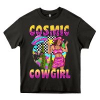 Asphalt cosmic cowgirl Heavy Core Tee - texasbilliewilder