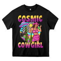 Black cosmic cowgirl Heavy Core Tee - texasbilliewilder