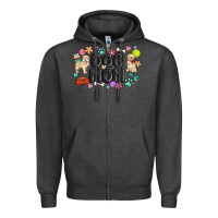Charcoal Heather dog mom Zipper Hoodie - MaliasSmallBusiness