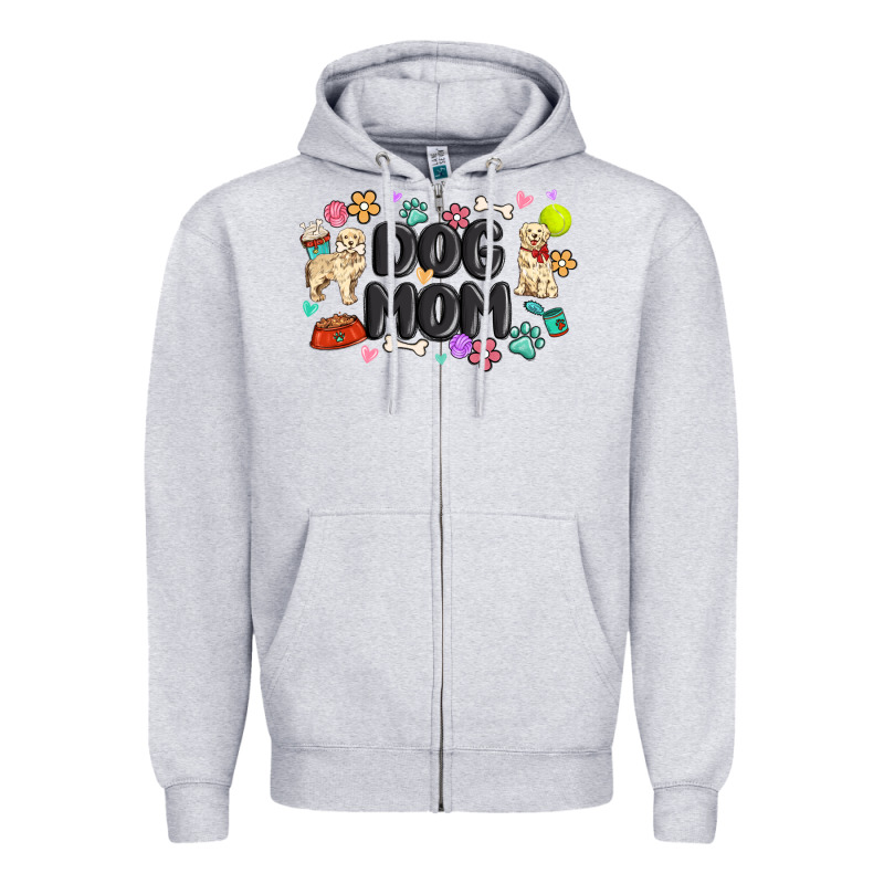 Dog Mom Zipper Hoodie by MaliasSmallBusiness | Teevron