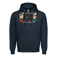 Navy dog mom Zipper Hoodie - MaliasSmallBusiness