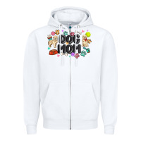 White dog mom Zipper Hoodie - MaliasSmallBusiness