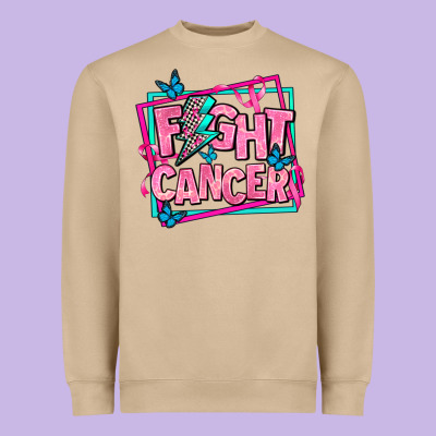 Fight Cancer Heavyweight Sweatshirt Designed By Adodesignshop