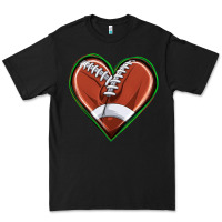 Black football heart Premium Tee - texasbilliewilder