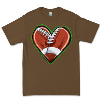 Cacao football heart Premium Tee - texasbilliewilder