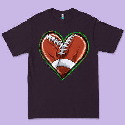 Premium Tee football heart