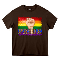 Chocolate Brown lgbtq  flag and hand pride Heavy Core Tee - Artiststas