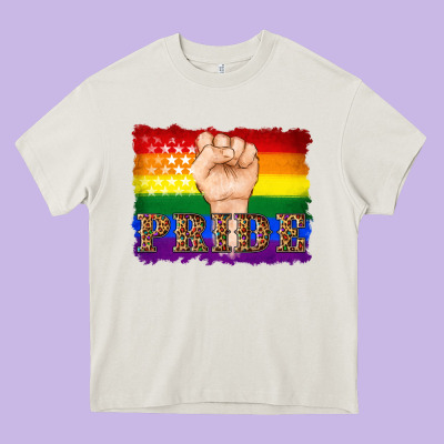 Lgbtq  Flag And Hand Pride Heavy Core Tee Designed By Artiststas