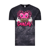 Cloud Black hey cancer with middle fingers Vintage Tee - AdoDesignShop