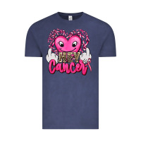 Vintage Denim hey cancer with middle fingers Vintage Tee - AdoDesignShop