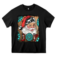 Black Santa Claus Joy Heavy Core Tee - RanaPortraitStore