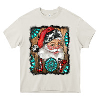 Cream Santa Claus Joy Heavy Core Tee - RanaPortraitStore