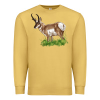 Antique Gold pronghorn Premium Sweatshirt - LillyAllenDesigns