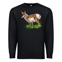 Black pronghorn Premium Sweatshirt - LillyAllenDesigns