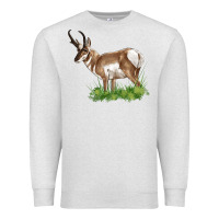 Oatmeal Heather pronghorn Premium Sweatshirt - LillyAllenDesigns