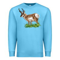Ocean Blue pronghorn Premium Sweatshirt - LillyAllenDesigns