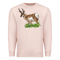 Pale Pink pronghorn Premium Sweatshirt - LillyAllenDesigns