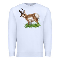 White pronghorn Premium Sweatshirt - LillyAllenDesigns