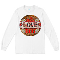 White hello love bug ladybug ornament Long Sleeve Tee - BarkalooDesign