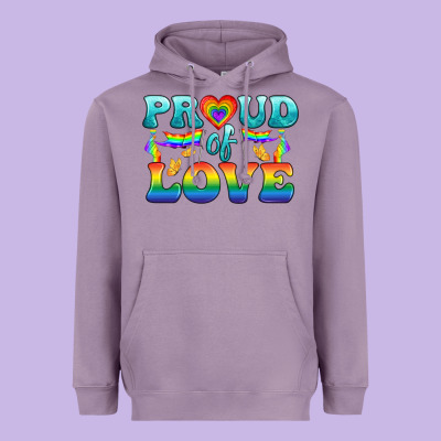 Lgbtq Proud Of Love Heavyweight Hoodie Designed By Bundleandbundleshop