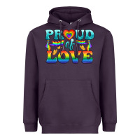 Plum Lgbtq Proud Of Love Heavyweight Hoodie - BundleAndBundleShop