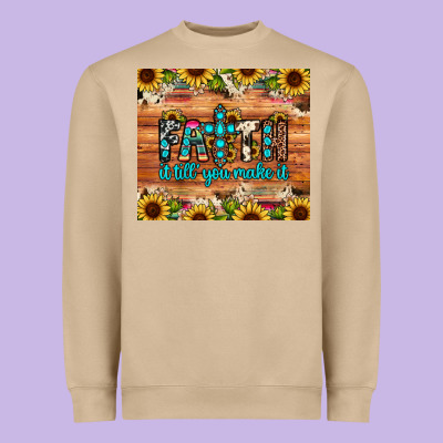 Faith It Till You Make It Heavyweight Sweatshirt Designed By Jahusdesignshop