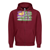Burgundy mardi gras duck call flag Zipper Hoodie - MaliasSmallBusiness