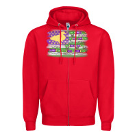 Red mardi gras duck call flag Zipper Hoodie - MaliasSmallBusiness