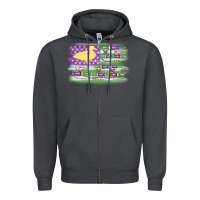 Mardi Gras Duck Call Flag Zipper Hoodie | Teevron