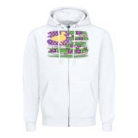 White mardi gras duck call flag Zipper Hoodie - MaliasSmallBusiness