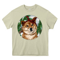 Mossy Shiba Inu Christmas Heavy Core Tee - RanaPortraitStore
