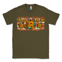 Army Green sunflower gemstone leopard cowhide horseshoe license plate Classic Tee - Artiststas