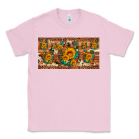 Bubblegum Pink sunflower gemstone leopard cowhide horseshoe license plate Classic Tee - Artiststas