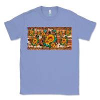 Colony Blue sunflower gemstone leopard cowhide horseshoe license plate Classic Tee - Artiststas