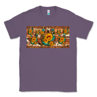 Lavender sunflower gemstone leopard cowhide horseshoe license plate Classic Tee - Artiststas