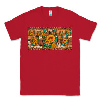 Red sunflower gemstone leopard cowhide horseshoe license plate Classic Tee - Artiststas