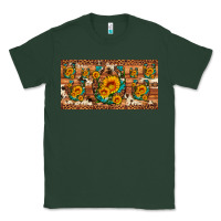 Sports Green sunflower gemstone leopard cowhide horseshoe license plate Classic Tee - Artiststas