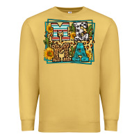Antique Gold western leopard mema Premium Sweatshirt - LillyAllenDesigns