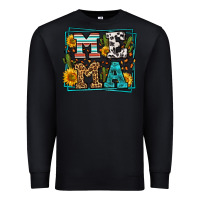 Black western leopard mema Premium Sweatshirt - LillyAllenDesigns