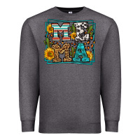 Charcoal Heather western leopard mema Premium Sweatshirt - LillyAllenDesigns