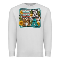 Dove Grey western leopard mema Premium Sweatshirt - LillyAllenDesigns