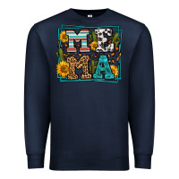 Navy western leopard mema Premium Sweatshirt - LillyAllenDesigns