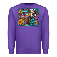 Purple western leopard mema Premium Sweatshirt - LillyAllenDesigns